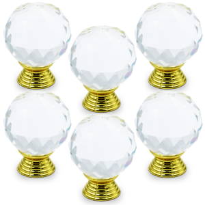 Gałka meblowa FIBRE znal złoty połysk 6szt.