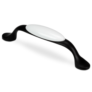 Uchwyt do mebli MUNICH znal/ porcelana czarny 96mm
