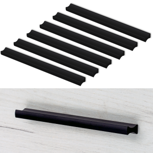 Uchwyt do mebli NEGI aluminium czarny 96mm/ 128mm 6szt.
