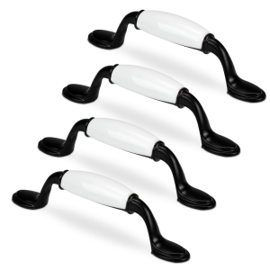 Uchwyt do mebli BADEN znal/ porcelana czarny 96mm 4szt.
