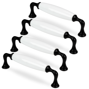 Uchwyt do mebli BAVARIA znal/ porcelana czarny 128mm 4szt.