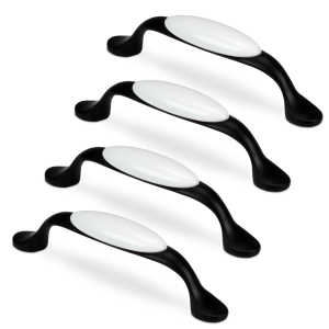 Uchwyt do mebli MUNICH znal/ porcelana czarny 96mm 4szt.