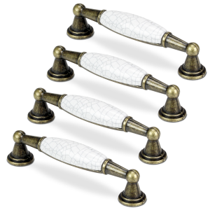 VADA.1 złoty uchwyt meblowy porcelanowy 96mm x4