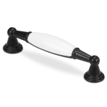 VADA.2 czarny uchwyt meblowy porcelanowy 96mm