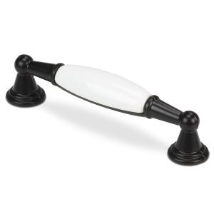 VADA.2 czarny uchwyt meblowy porcelanowy 96mm