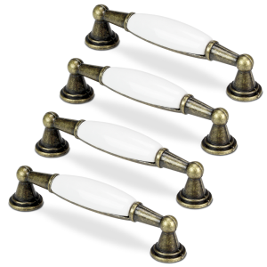 VADA.2 złoty uchwyt meblowy porcelanowy 96mm x4