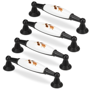 VADA.3 czarny uchwyt meblowy porcelanowy 96mm x4
