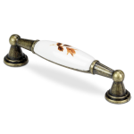 VADA.3 złoty uchwyt meblowy porcelanowy z dekoracją 96mm