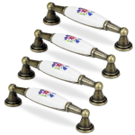 VADA.5 złoty uchwyt meblowy porcelanowy 96mm x4