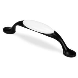 Uchwyt do mebli MARINA.2 znal/ porcelana czarny 96mm