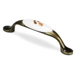 Uchwyt do mebli MARINA.3 znal/ porcelana stare złoto 96mm