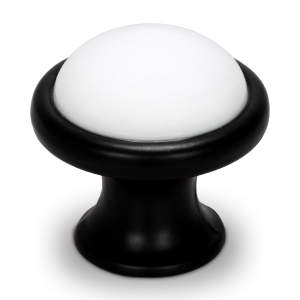 Gałka meblowa ULM znal/ porcelana czarny