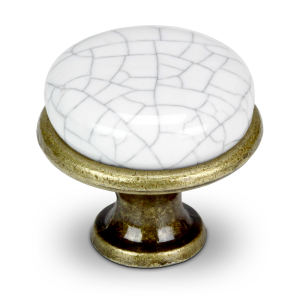 Gałka meblowa TITO.1 znal/ porcelana stare złoto