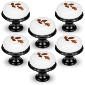 Gałka meblowa TITO.3 znal/ porcelana czarny 6szt.