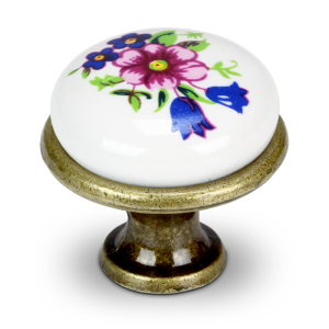 Gałka meblowa TITO.5 znal/ porcelana stare złoto