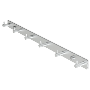 Wieszak ścienny AKIM aluminium 6 haczyków srebrnoszary
