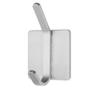 Wieszak samoprzylepny BAKO aluminium podwójny srebrnoszary