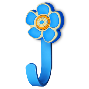 Wieszak do pokoju dziecięcego FLOWER kwiatek niebieski tworzywo