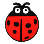 Gałka do mebli dziecięcych LADYBUG biedronka tworzywo