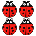 Gałka do mebli dziecięcych LADYBUG biedronka tworzywo 4szt.