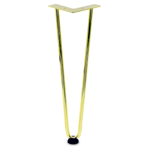Noga meblowa HARPI stal wysokość 410mm złoty połysk
