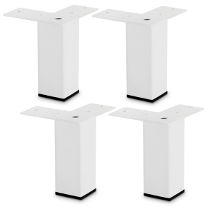 Nóżka meblowa TOKA stal wysokość 100mm biały 4szt.