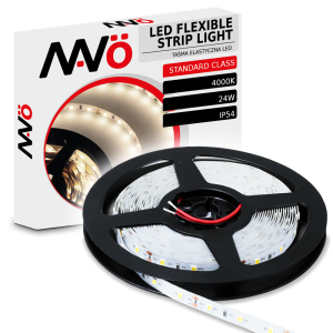 Taśma LED standard 24W/5M, biała neutralna 4000K, IP54
