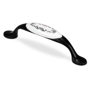 Uchwyt do mebli MARINA.4 znal/ porcelana czarny 96mm